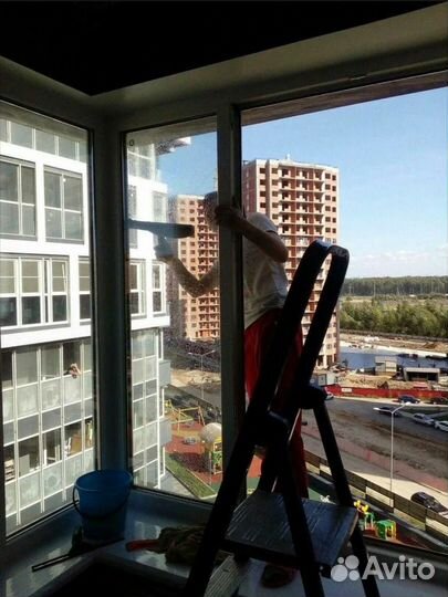 Мойка окон, витрин, вывесок, фасадов