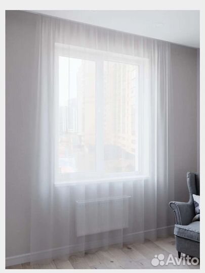 Тюль вуаль новая белая