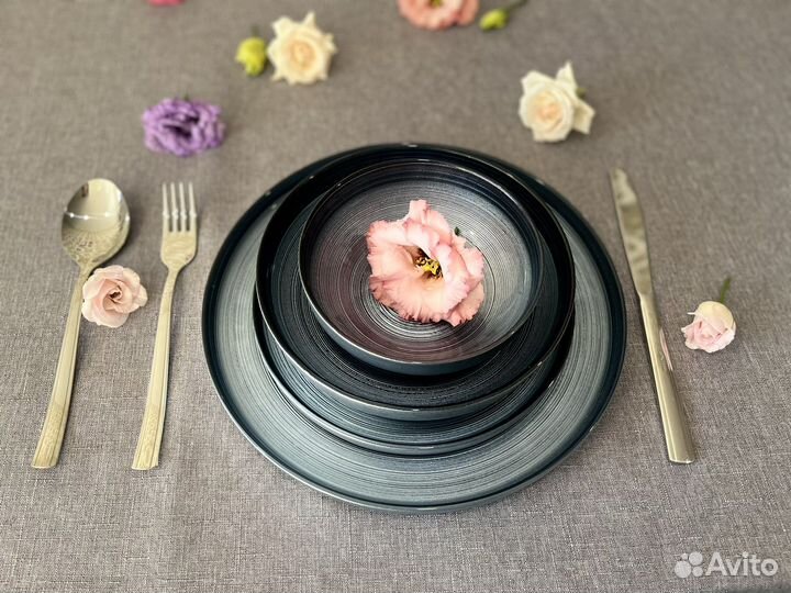 Столовый сервиз на 6 персон «Синий космо»