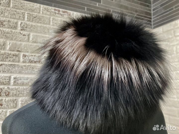 Шапка зимняя женская мех лисы кролика