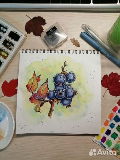 Акварельная иллюстрация, картина