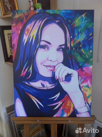 Портрет по фото в стиле Поп Арт в Казани
