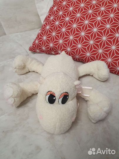 Мягкая игрушка бегемот со звуком