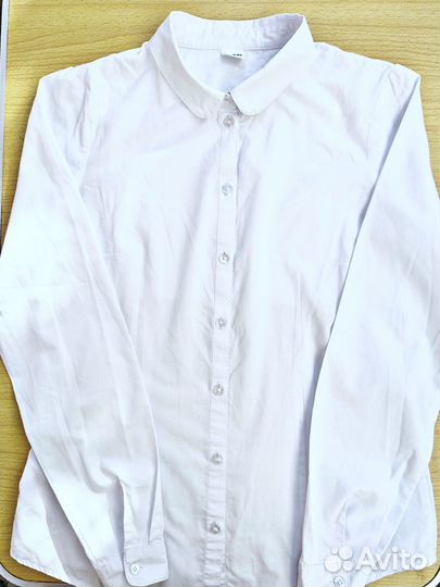 Рубашка белая для девочки 164