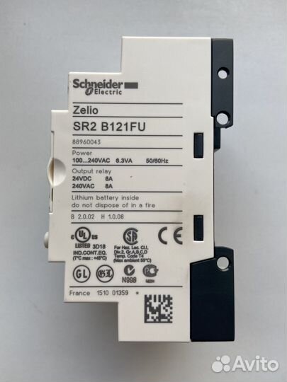 Контролер Schneider electric zelio SR2B121FU