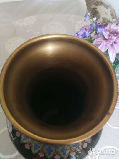 Клуазоне, большая ваза, шкатулка