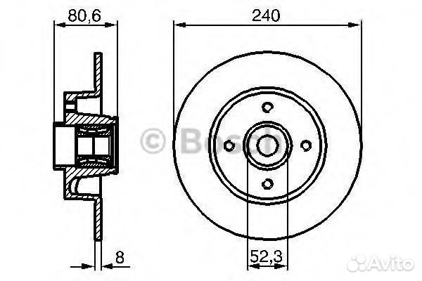 Тормозной диск 0986479278 bosch