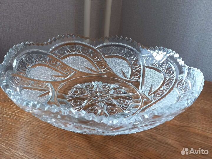 Блюдо для фруктов СССР хрусталь