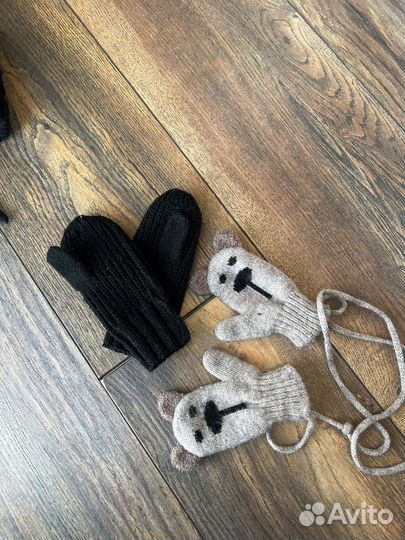 Комплект Zara шапка и варюшки, весна-осень