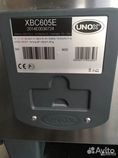 Печь unox Bakertop XBC605E 6 ур.+расстойка 2014г