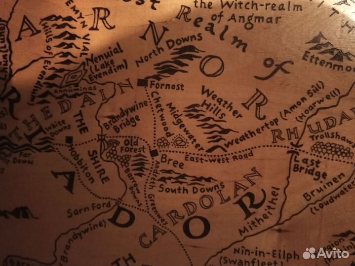 Карта Средиземья, Властелин колец, Хоббит, Толкин