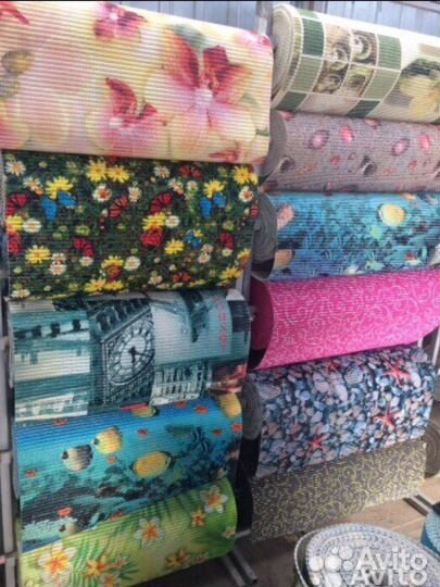 Рулонные коврики для ванны,туалета,корридора,бани