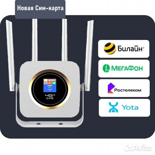 Скоростной прошитый 4G LTE роутер + Imei/TTL+ Sim