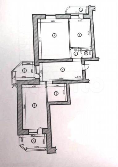 2-к. квартира, 84,7 м², 8/9 эт.