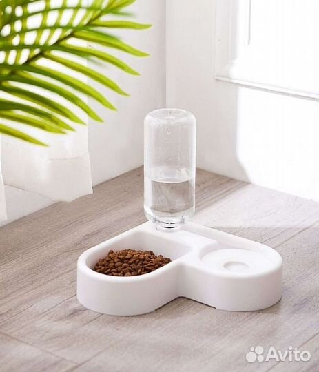 Миска для животных 2в1, миска с поильником