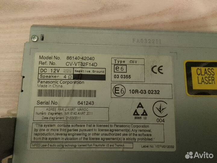 Штатная магнитола Toyota RAV 4 2013-2015