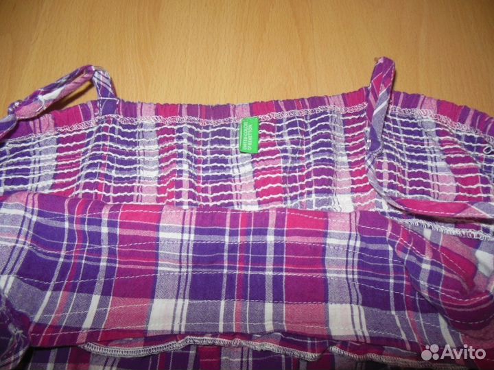 Новый топ в клетку Benetton 152-164