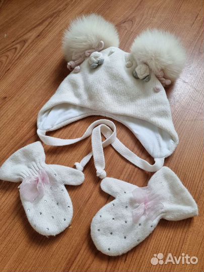 Комплект Chobi шапочка и варежки