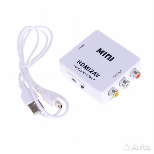 Переходник (гнездо hdmi вход - гнезда 3*RCA)(W51)