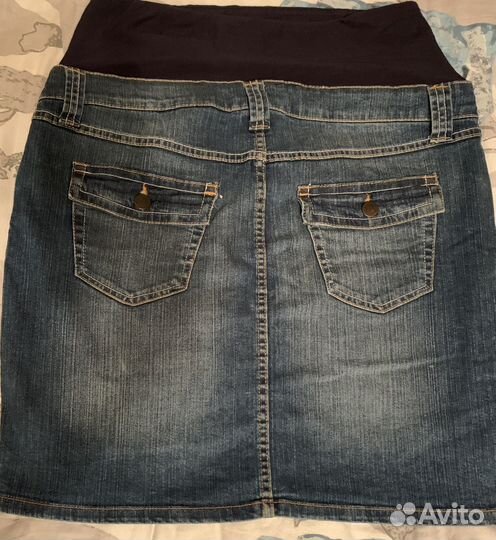 Юбка джинсовая H&M для будущей мамы р-р46