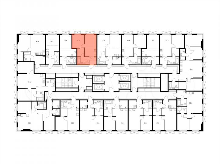 1-к. квартира, 34,3 м², 14/30 эт.