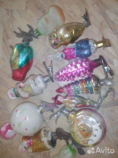 Елочные игрушки СССР на прищепках есть много разны