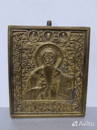 Меднолитая икона 