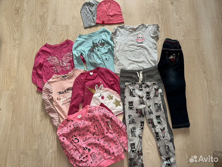 Брендовые вещи пакетом девочке 110 116 122