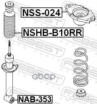 Пыльник амортизатора nshb-B10RR Febest