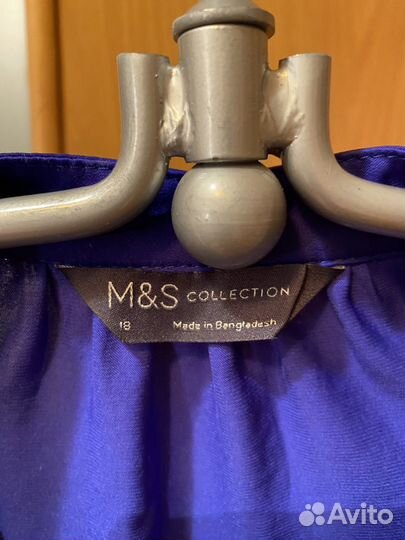 Модная свободная синяя блузка рубашка M&S с