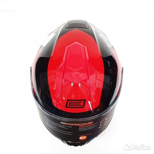 Шлем интеграл origine dinamo Bolt красный/черный