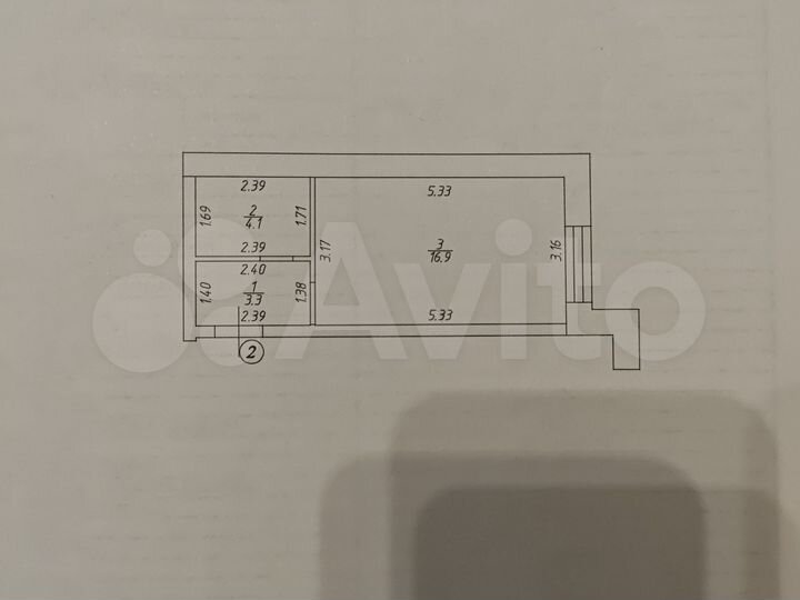 Квартира-студия, 24,3 м², 2/8 эт.