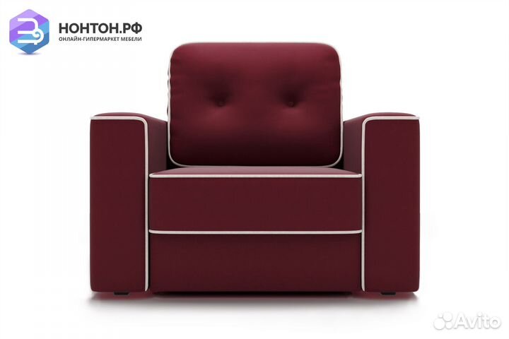 Кресло еврокнижка Берген бордовое
