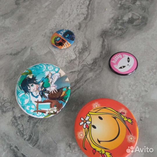 Значки Геншин, девочка, кот, амонг ас