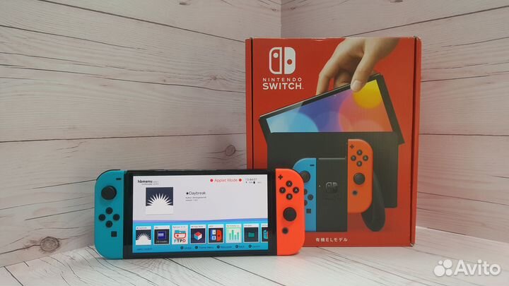 Nintendo Switch Oled Красно-Синяя + 256Gb + Игры