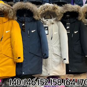 Парка для мальчика 140-170 зимняя удлиненная nike