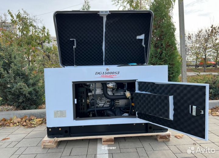 Генератор дизельный 13 kW g-power DG15000SE3 трехф