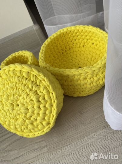 Трикотажные корзинки