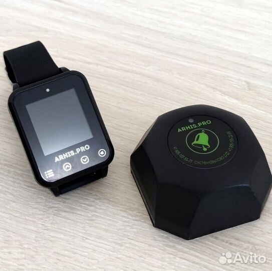 Кнопка вызова официанта модель Бургер и часы Элит