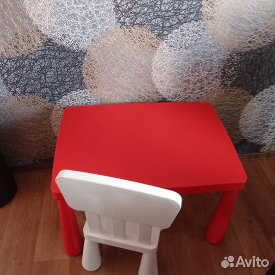 Детский стол и стульчик икея маммут