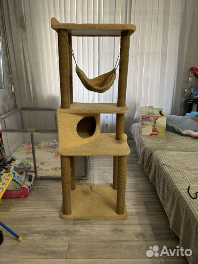 Домик для кошки с когтеточкой б/у