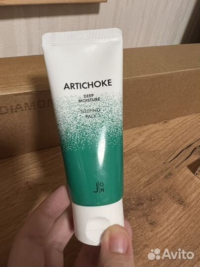 Маска для лица ночная корейская с артишоком