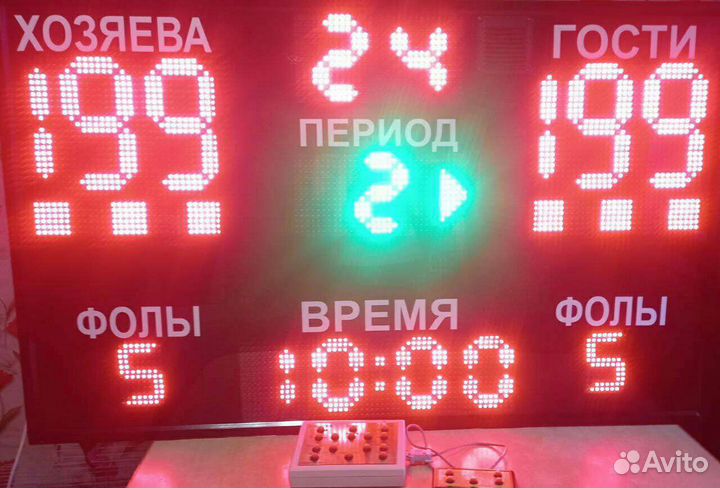 Табло для баскетбола, хоккея, футбола, гиревого