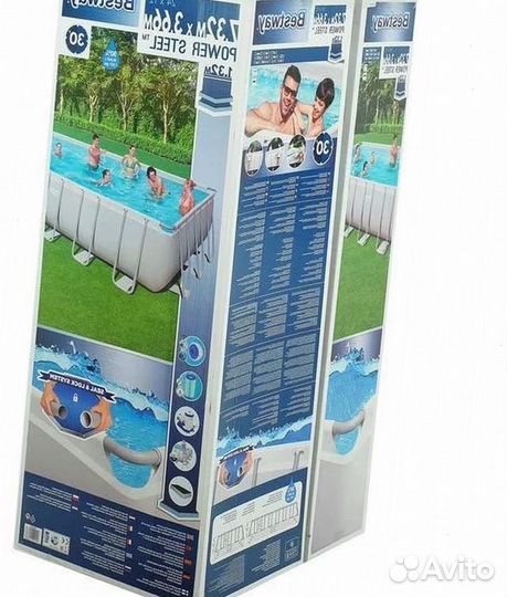 Каркасный бассейн в упаковке