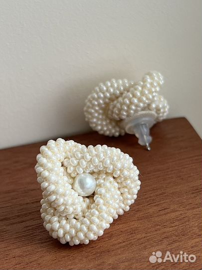 Серьги из бисера ручная работа