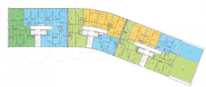 2-к. квартира, 96,4 м², 2/16 эт.