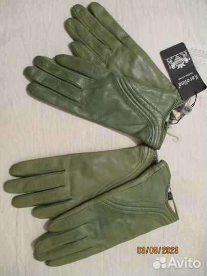 Перчатки женские из натуральной кожи, новые