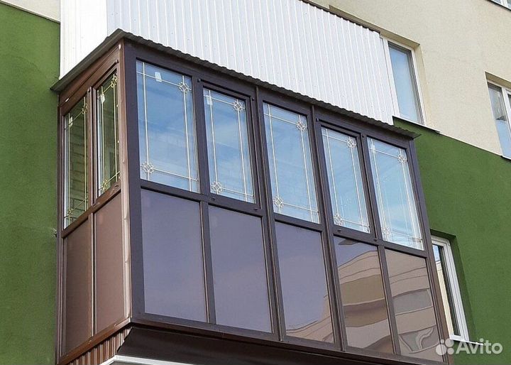 Остекление балконов и лоджий в рассрочку K8278