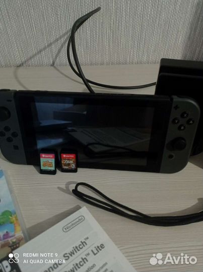 Nintendo switch с играми и чехлом