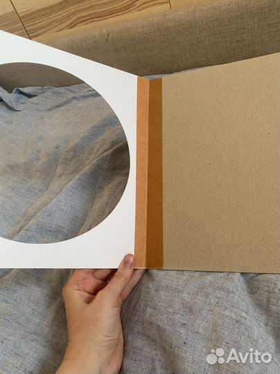 Паспарту круглое, диаметр 20 см, на рамку 25х25